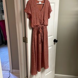 Polka dot midi dress